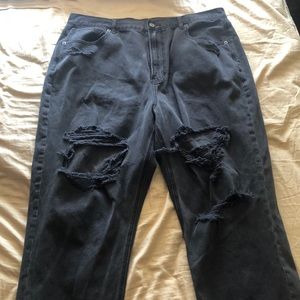 distressed mom jean